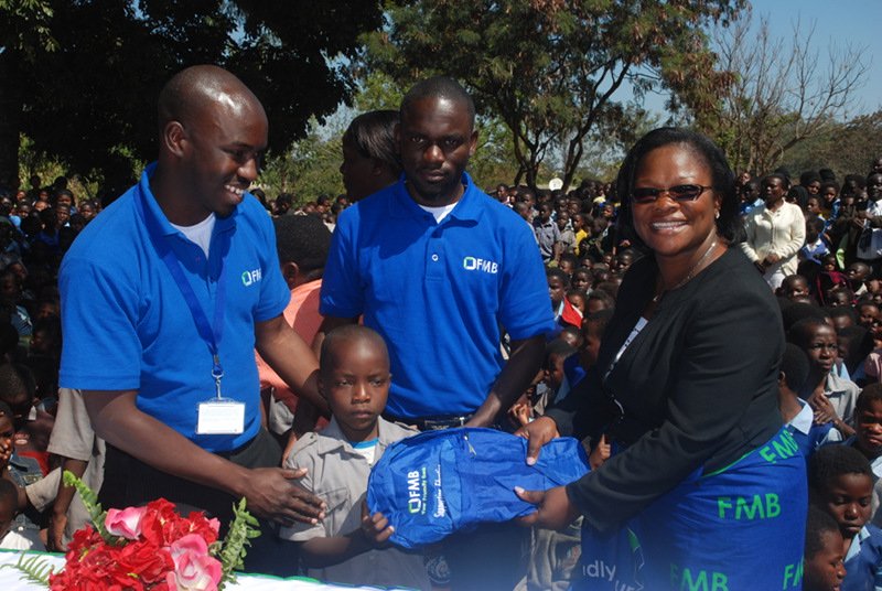 A bright pupil at Namalimwe Primary School in Ndirande is duly rewarded